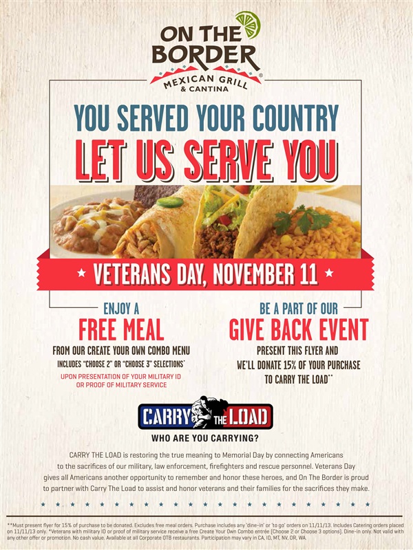 On-The-Border-Veterans-Day-Discount