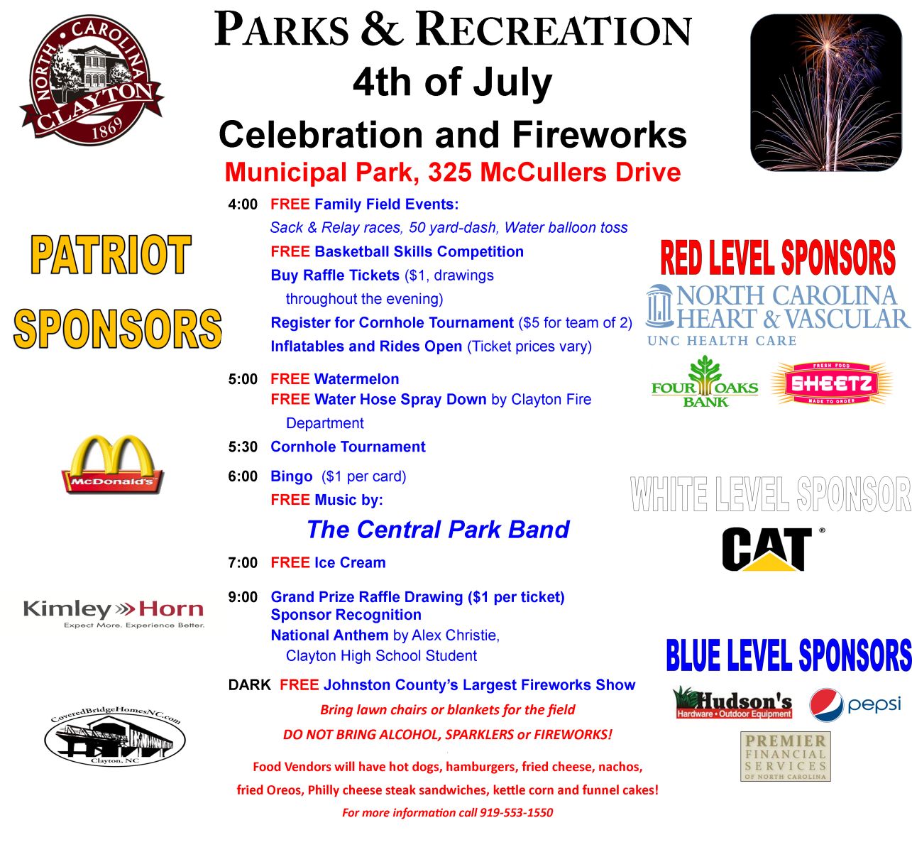 July 4th Schedule Flyer For Large Poster – Faytoday News