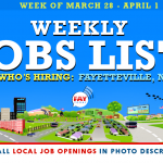 Job Openings Near Fayetteville, NC  |  Week of March 21-25th 2016