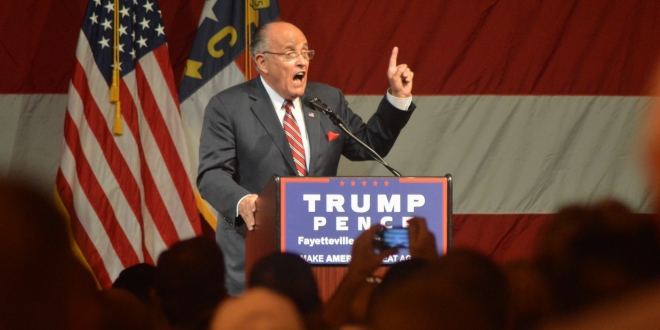  Rudy Giuliani Joins Trump in Fayetteville NC Rally on August 9th